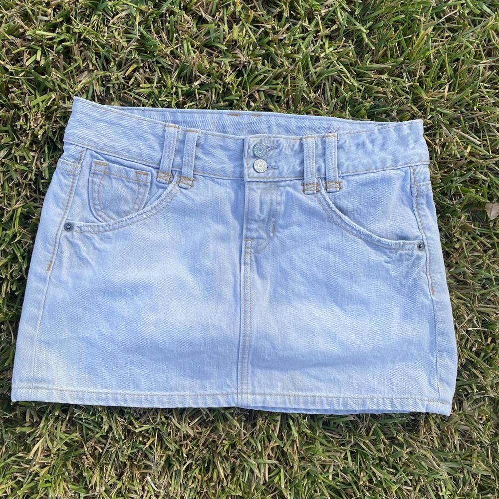 Denim mini skirt